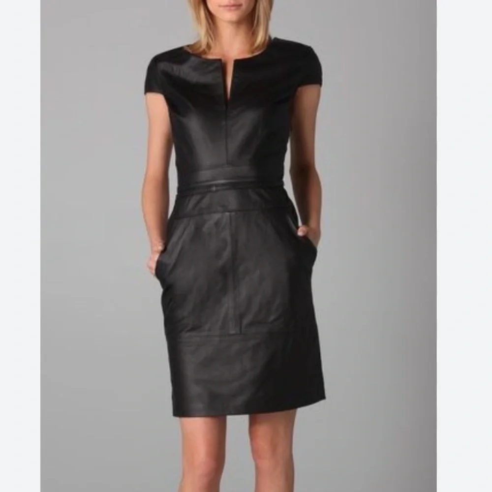 Bird By Juicy Couture Black Leather Mini Dress - Picture 4 of 13